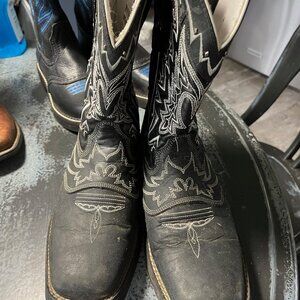 black cowboy boots